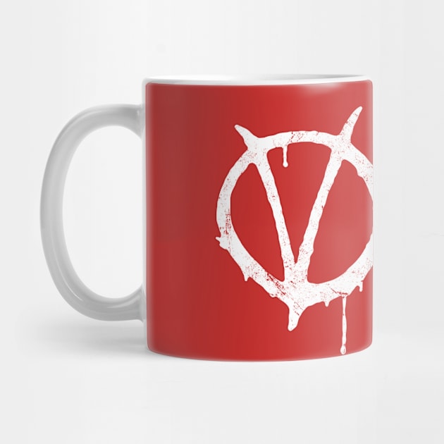 V for Vendetta Symbol Vintage by Coccomedian